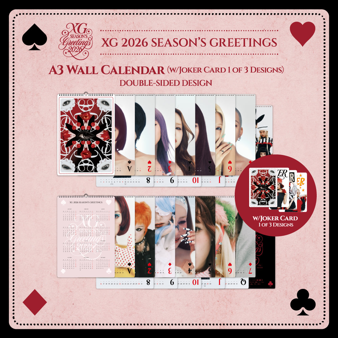 XG 2026 SEASON'S GREETINGS】A3 Wall Calendar（w/Joker Card 1 of 3
