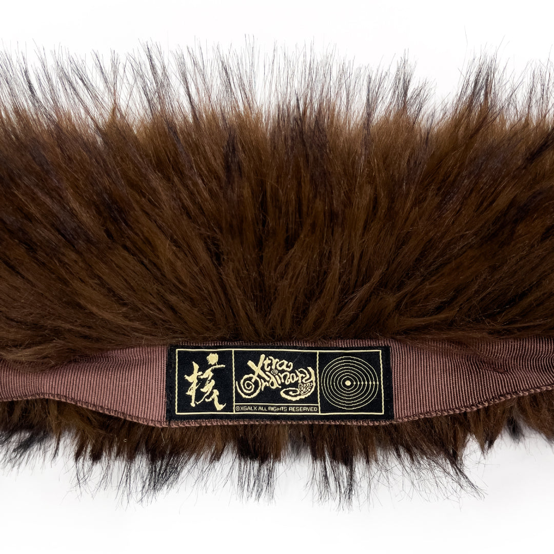 Dirty Washed Zip Hoodie Custom Faux Fur / BROWN TIPPED Produced by