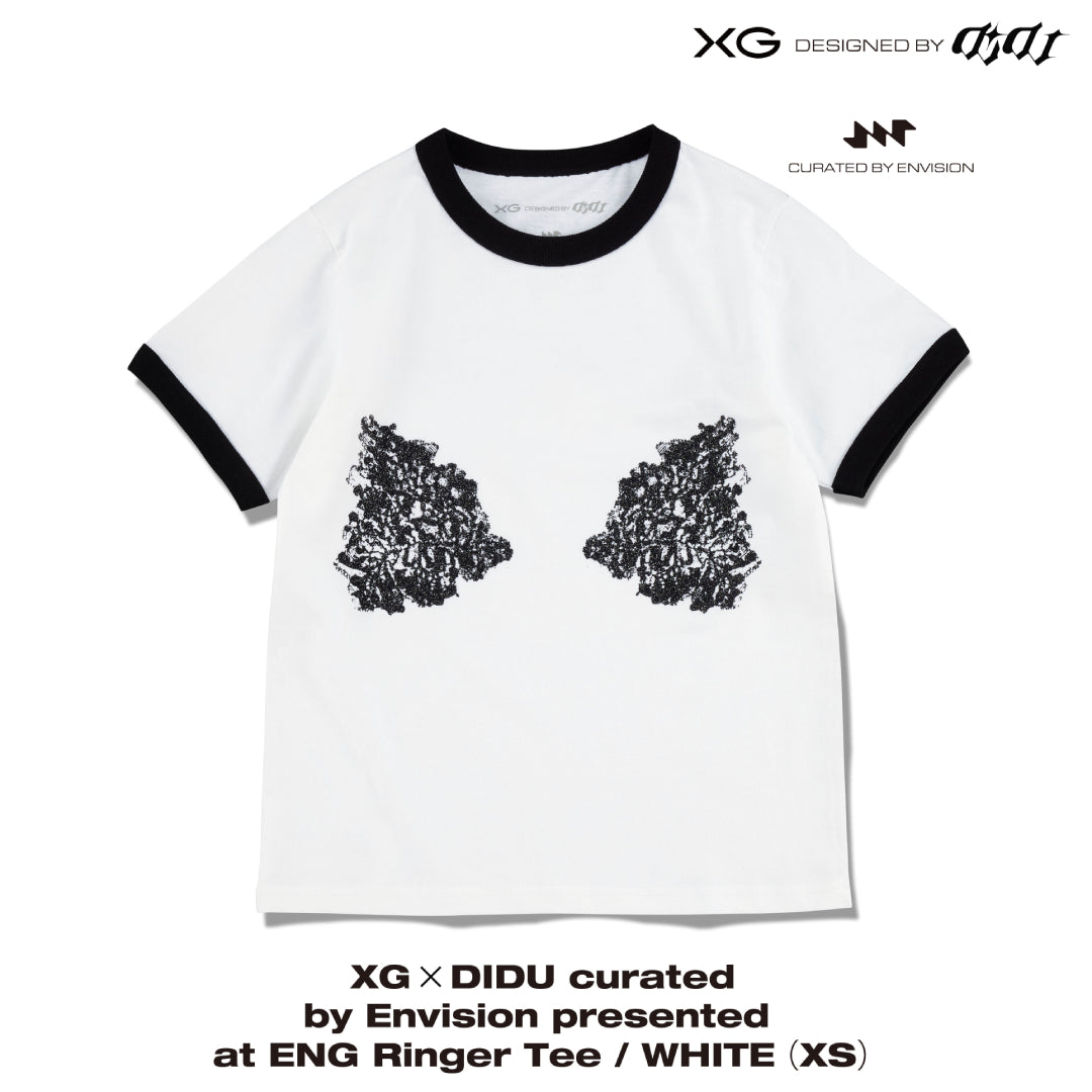 【新品未使用】XG×DIDU Tシャツ　ホワイト　Lサイズ XG×DIDU curated by Envision presented at ENG Ringer Tee / WHITE