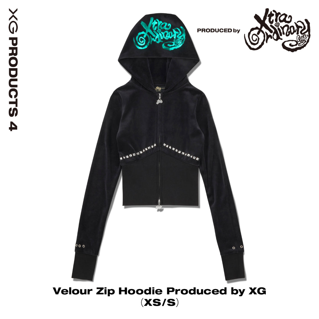 Build-To-Order】Velour Zip Hoodie Produced by XG – XGALX OFFICIAL SHOP