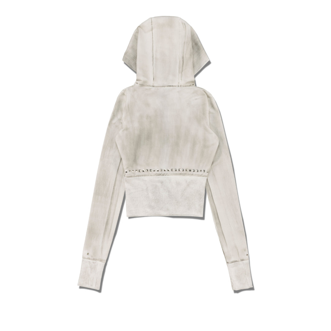 Dirty Washed Zip Hoodie Produced by XG – XGALX OFFICIAL SHOP