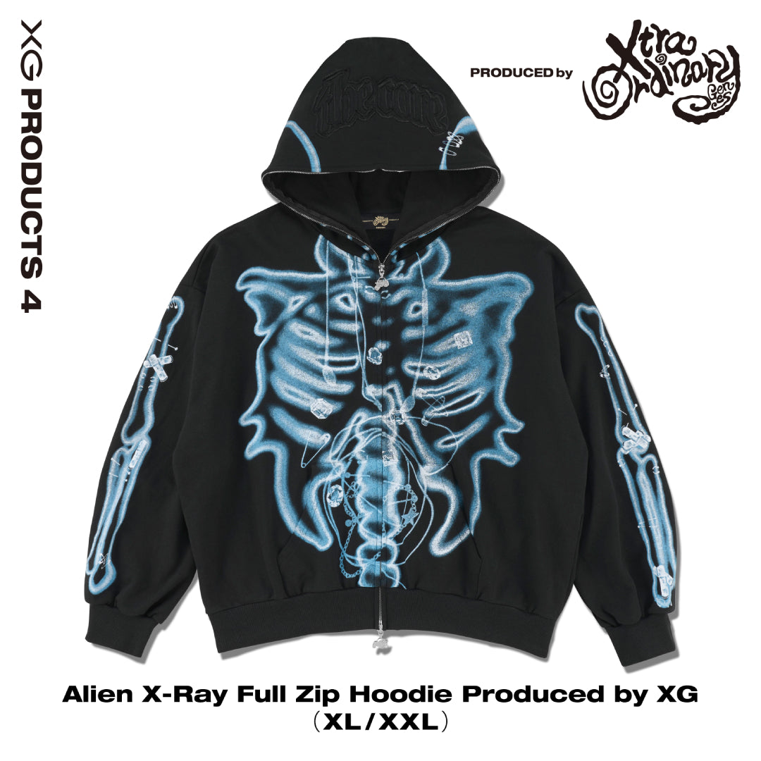 Alien X-Ray Full Zip Hoodie XG XLサイズ Alien X-Ray Full Zip Hoodie Produced by XG – XGALX OFFICIAL SHOP