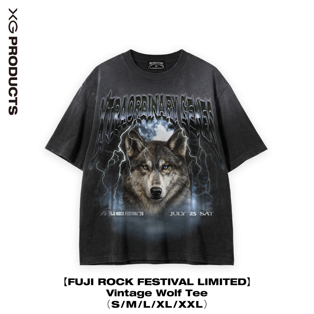 FUJI ROCK FESTIVAL LIMITED】Vintage Wolf Tee / BLACK – XGALX