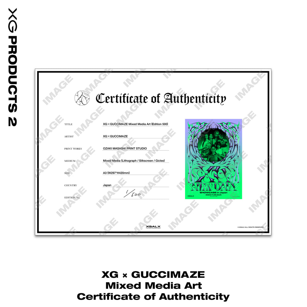 XG × GUCCIMAZE Mixed Media Art（Edition 500） – XG OFFICIAL SHOP