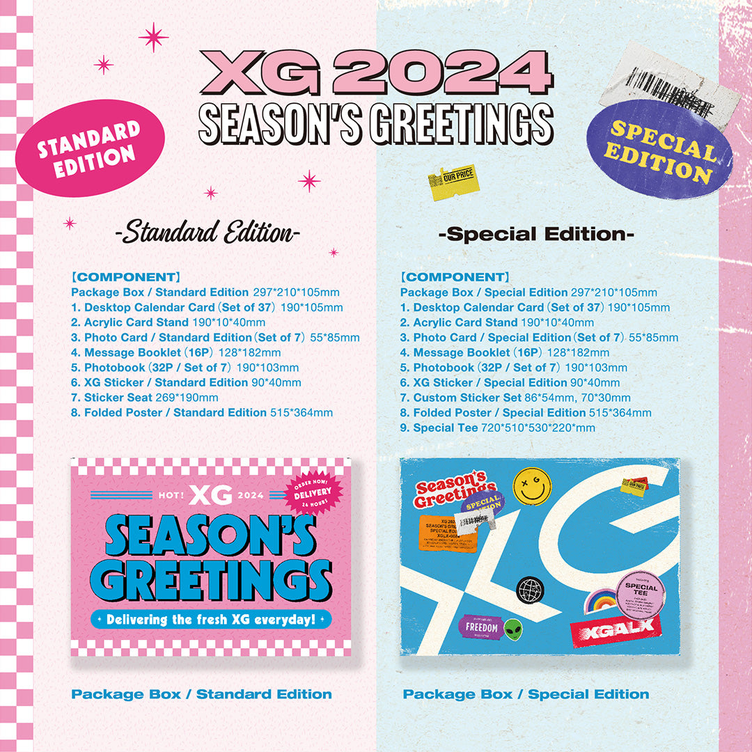 
                  
                    《2-item set》XG 2024 SEASON'S GREETINGS（Standard Edition）+（Special Edition）
                  
                