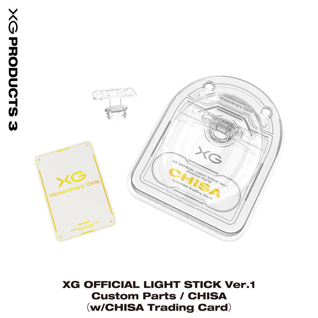 
                  
                    XG OFFICIAL LIGHT STICK Ver.1 Custom Parts / CHISA（w/CHISA Trading Card）
                  
                