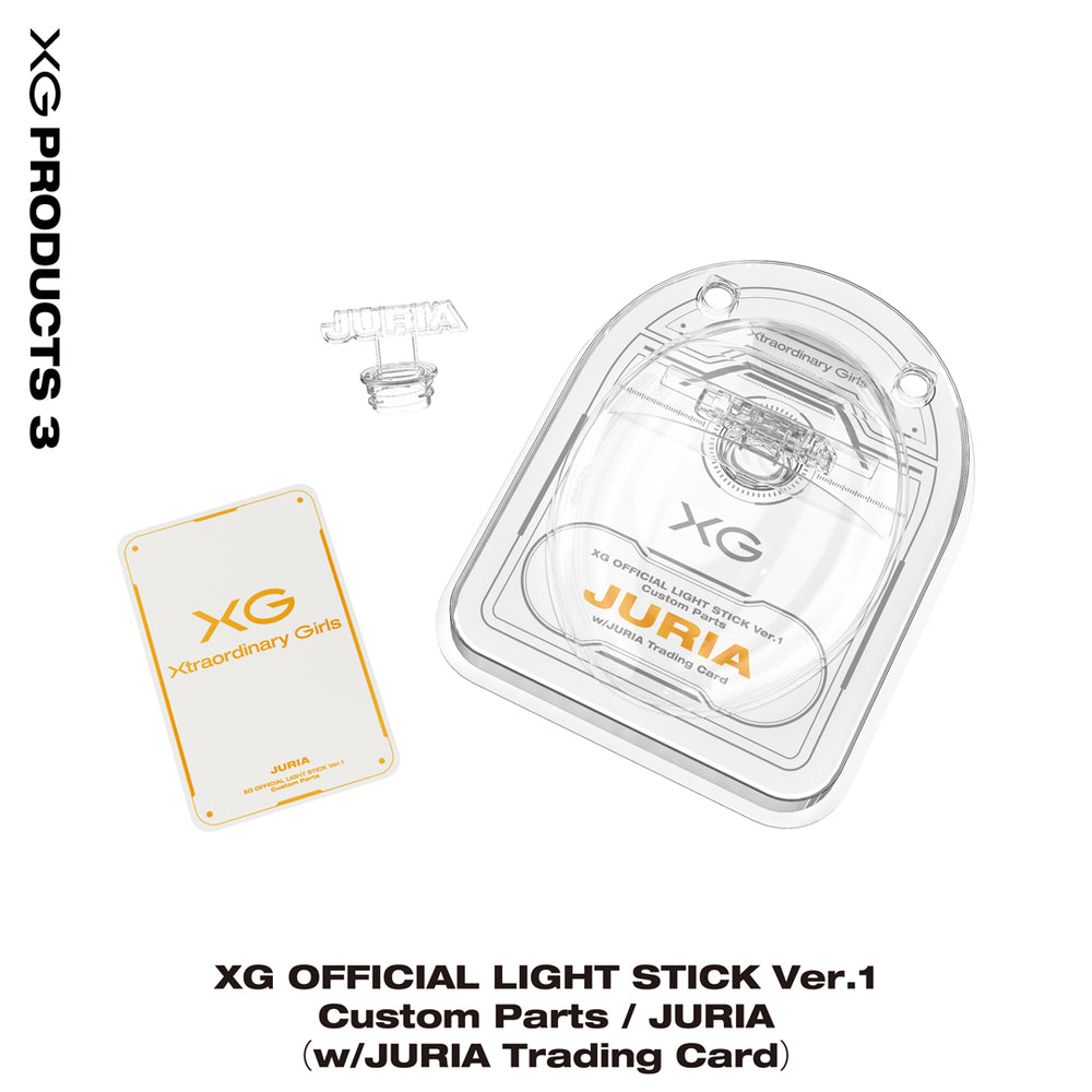 XG OFFICIAL LIGHT STICK Ver.1 Custom Parts / JURIA（w/JURIA Trading Card）
