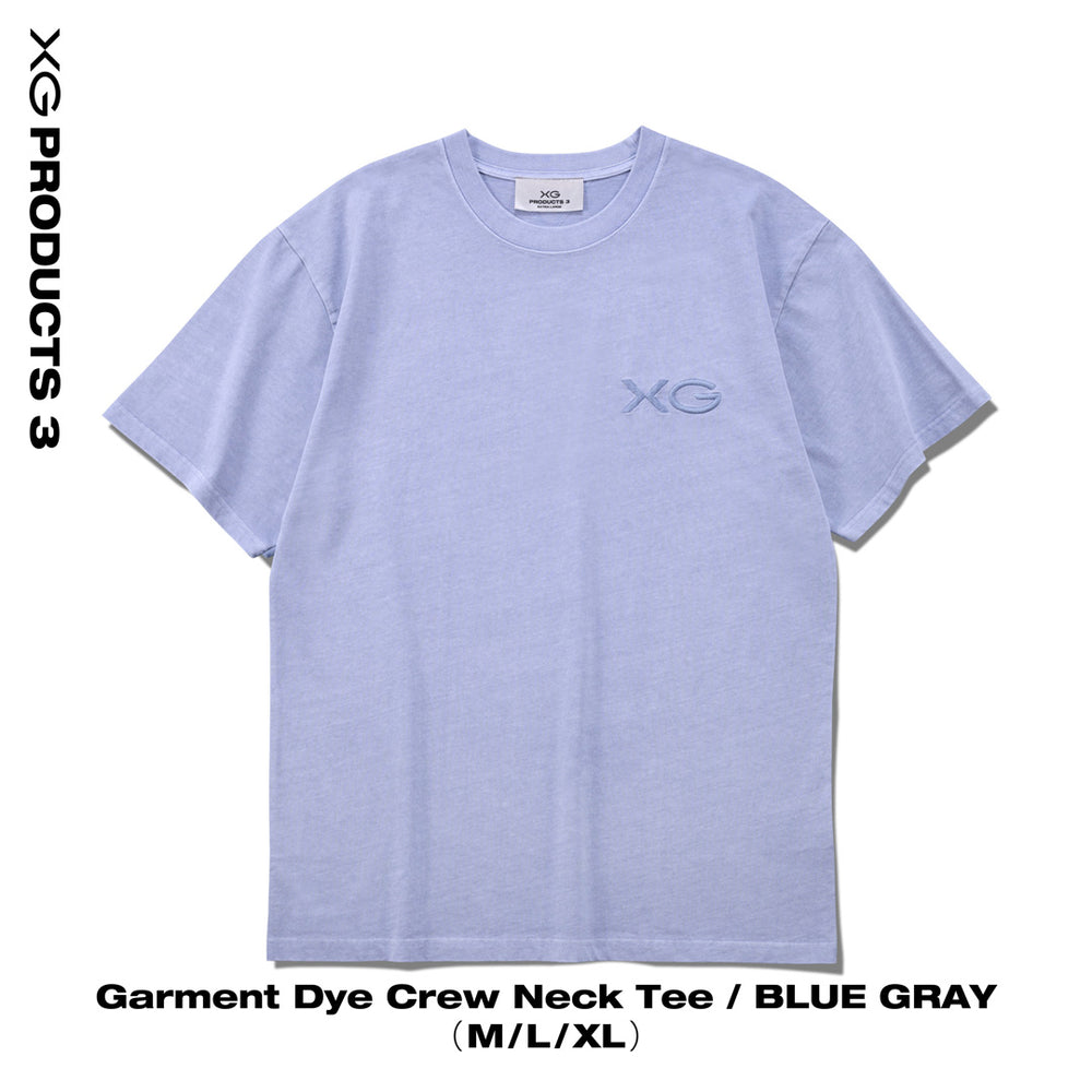 Garment Dye Crew Neck Tee / BLUE GRAY