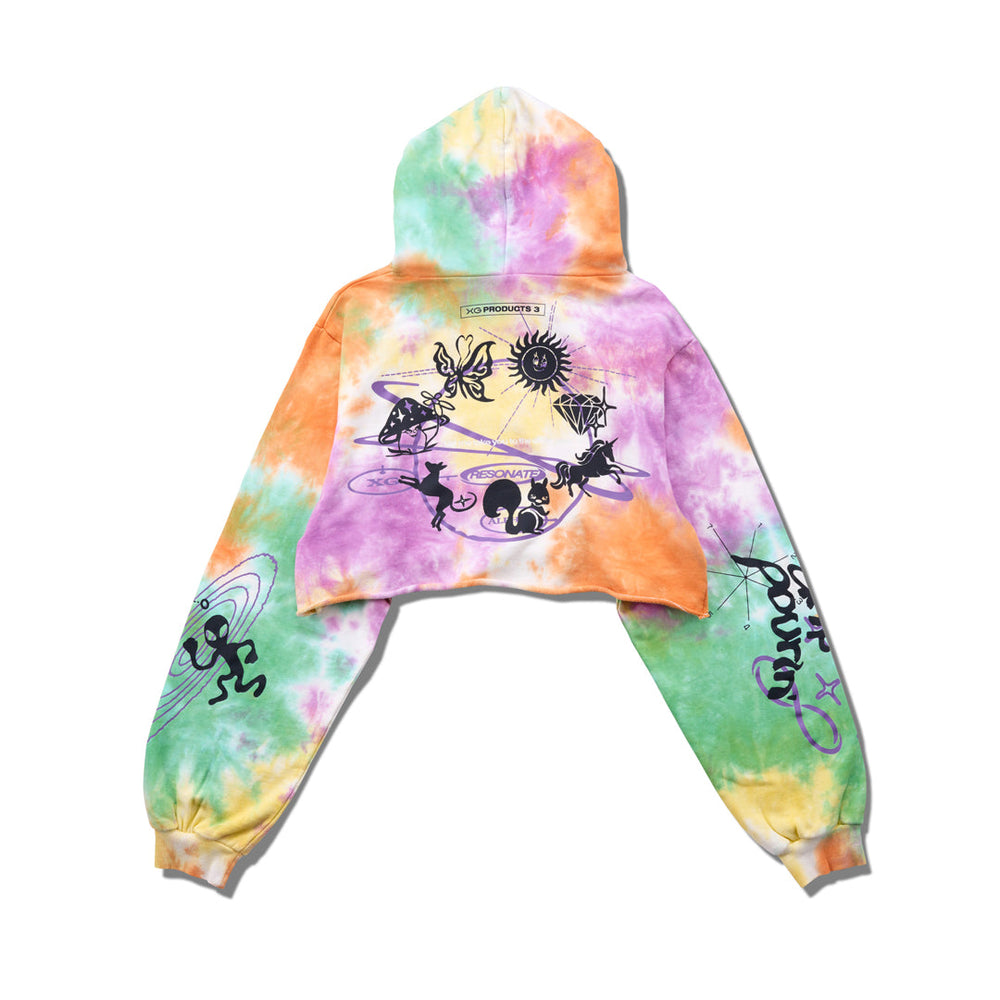 BLACK FRIDAY】Tie-Dye Cropped Hoodie – XGALX OFFICIAL SHOP