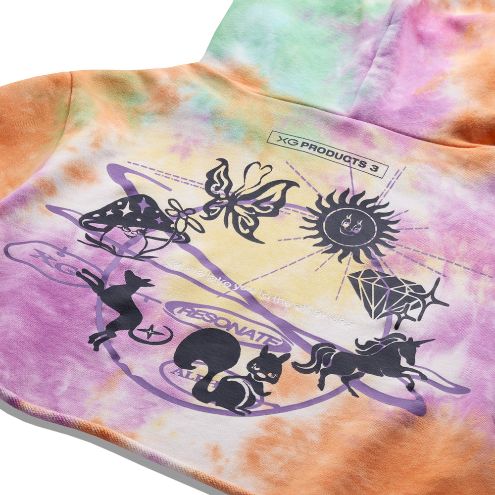 ミュージシャン XG Tie-Dye Cropped Hoodie M BLACK FRIDAY】Tie-Dye Cropped Hoodie – XGALX OFFICIAL SHOP