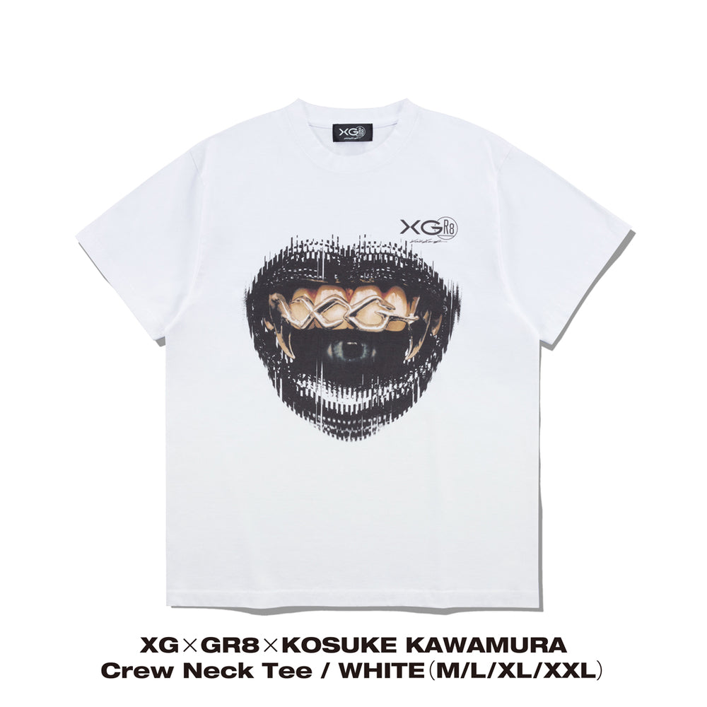 【Build-To-Order】《Ships sequentially from early August onward│8月上旬以降順次出荷》XG×GR8×KOSUKE KAWAMURA Crew Neck Tee / WHITE