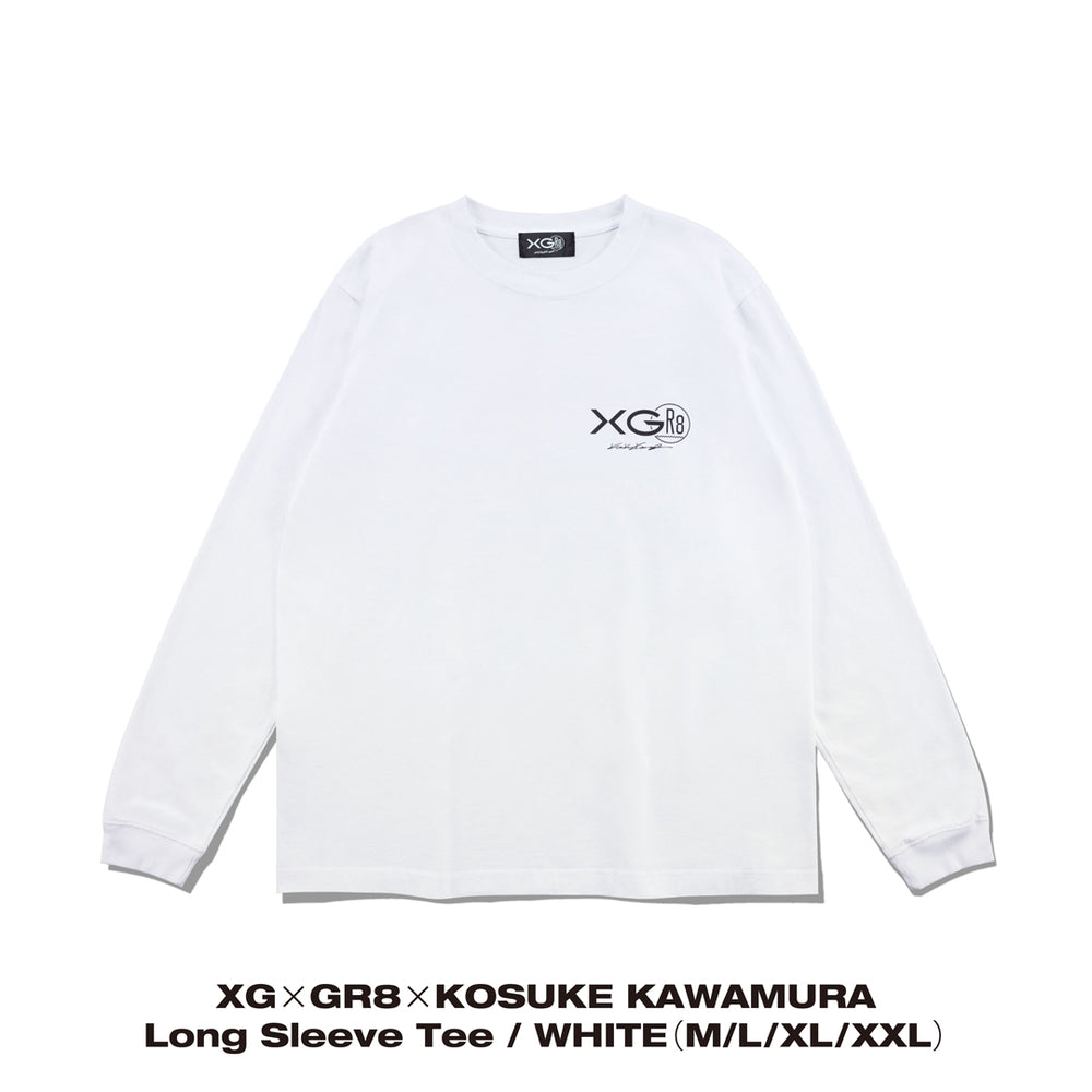【Build-To-Order】《Ships sequentially from early August onward│8月上旬以降順次出荷》XG×GR8×KOSUKE KAWAMURA Long Sleeve Tee / WHITE