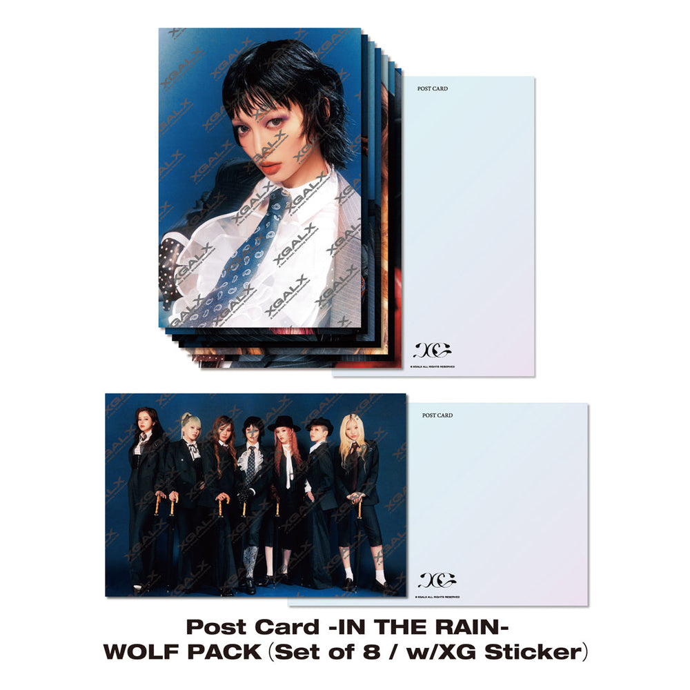 BLACK FRIDAY】Post Card -IN THE RAIN- / WOLF PACK（Set of 8 / w/XG