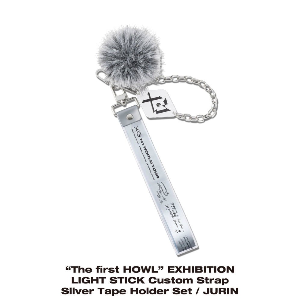 “The first HOWL” EXHIBITION LIGHT STICK Custom Strap Silver Tape Holder Set / JURIN