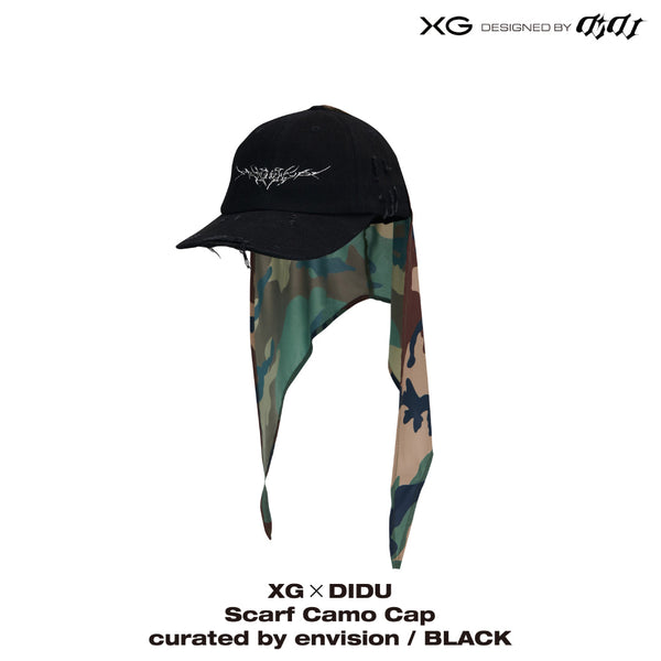 BLACK FRIDAY】XG×DIDU Scarf Camo Cap curated by envision / BLACK