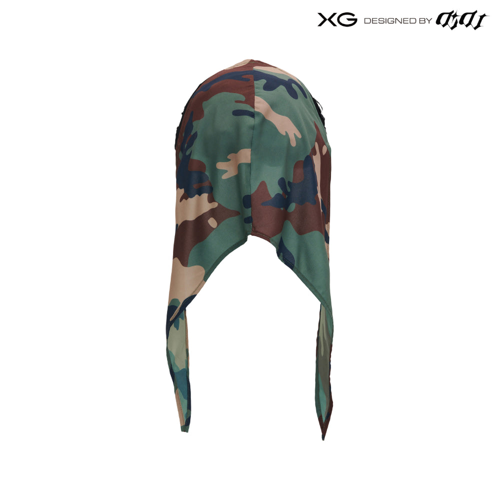 XG × DIDU scarf cap black XG×DIDU Scarf Camo Cap curated by envision / BLACK – XGALX