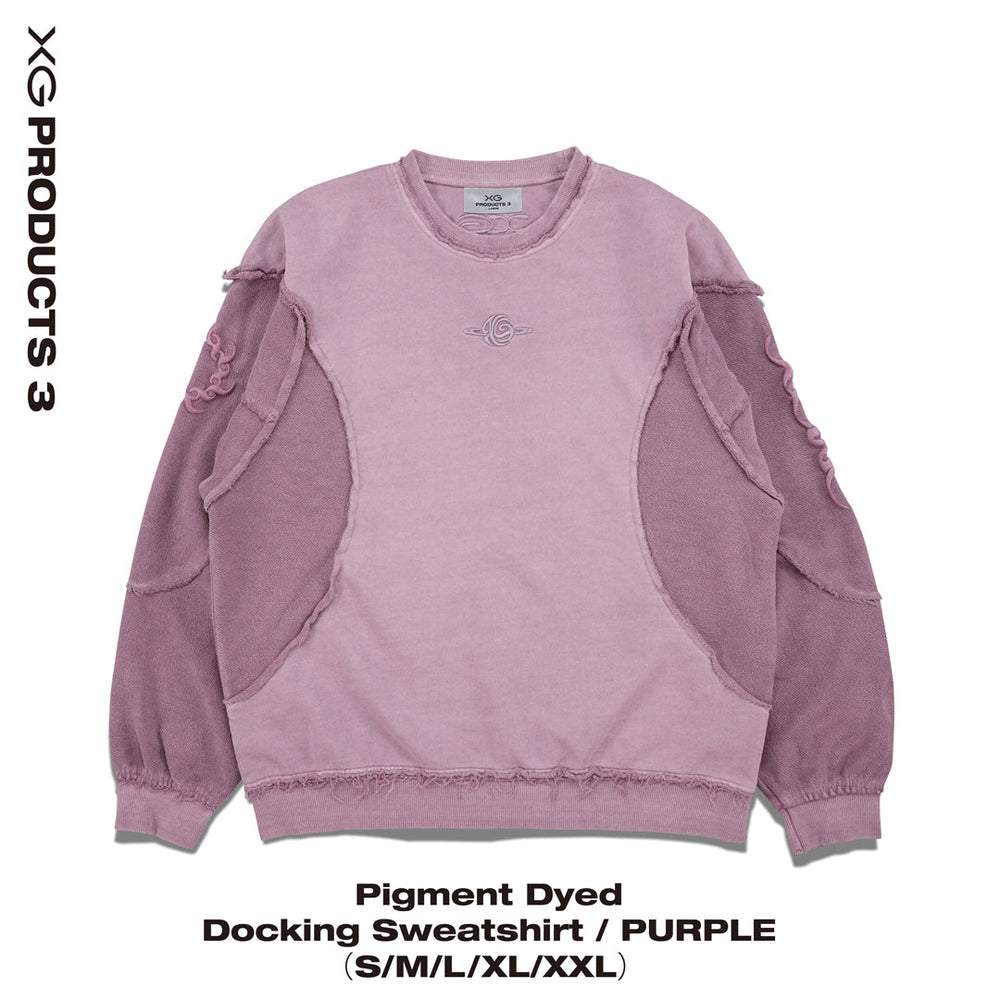 BLACK FRIDAY】Pigment Dyed Docking Sweatshirt / PURPLE – XGALX