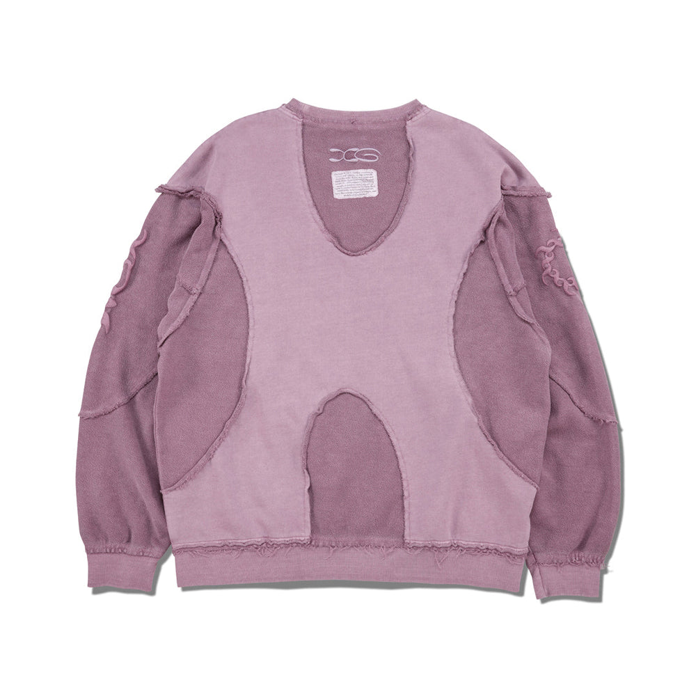 BLACK FRIDAY】Pigment Dyed Docking Sweatshirt / PURPLE – XGALX