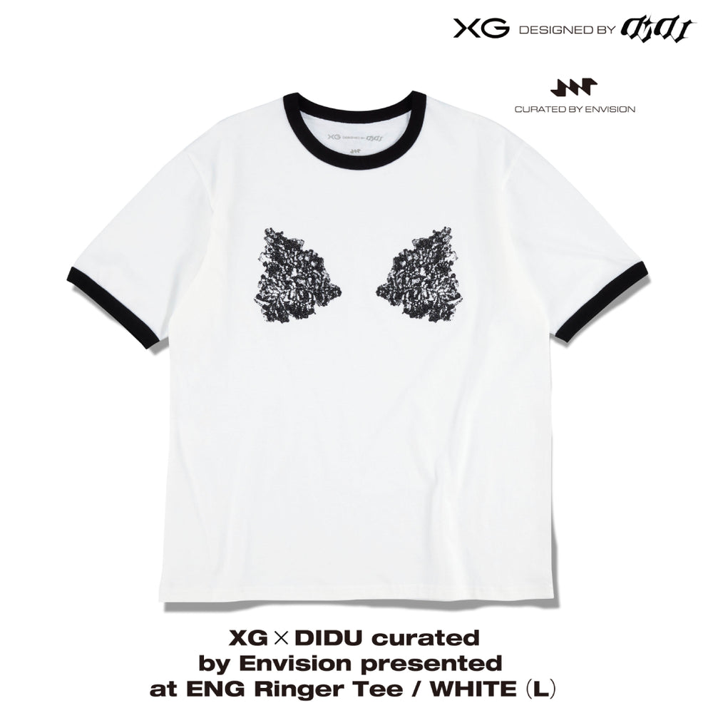 【新品未使用】XG×DIDU Tシャツ　ホワイト　Lサイズ XG×DIDU curated by Envision presented at ENG Ringer Tee / WHITE