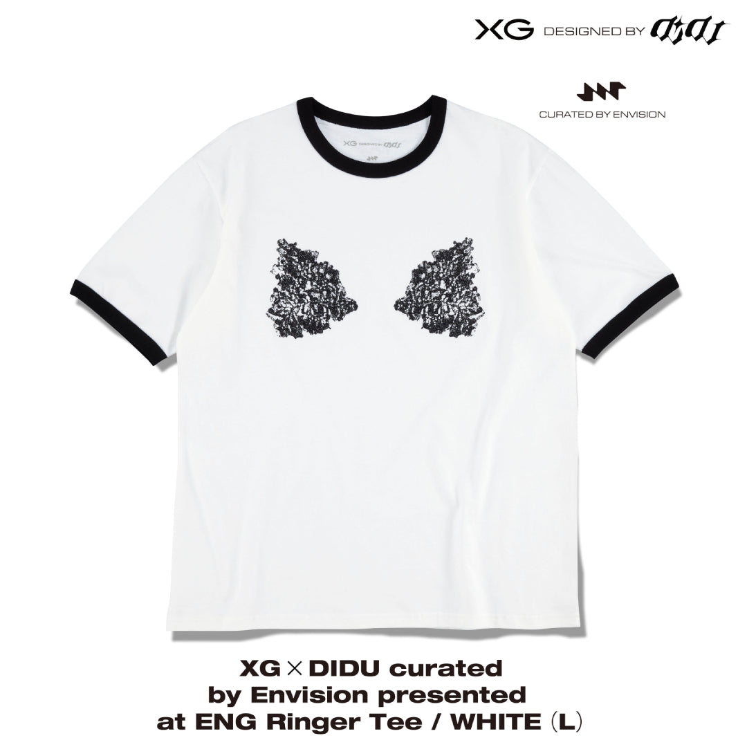 XG × Didu Ringer Tee WHITE ティシャツ ホワイト　XS XG×DIDU curated by Envision presented at ENG Ringer Tee