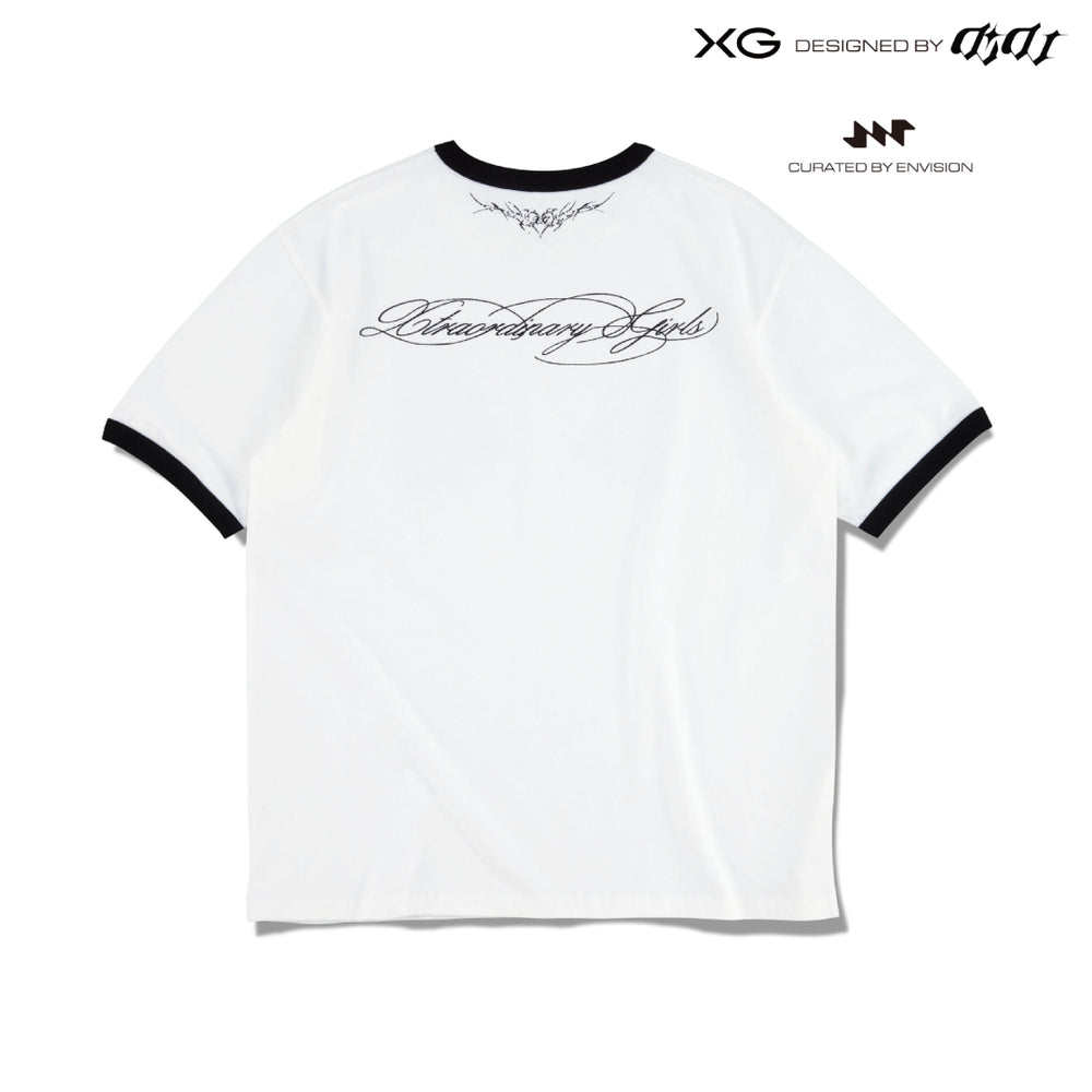 【新品未使用】XG×DIDU Tシャツ　ホワイト　Lサイズ XG×DIDU curated by Envision presented at ENG Ringer Tee / WHITE
