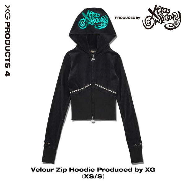 Ships sequentially from early April onward》Velour Zip Hoodie