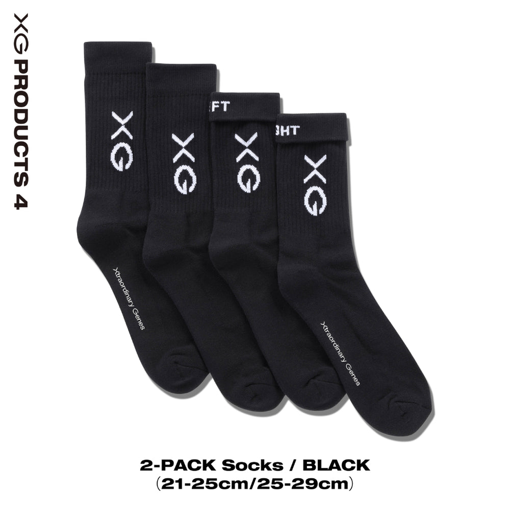 2-PACK Socks / BLACK – XGALX OFFICIAL SHOP
