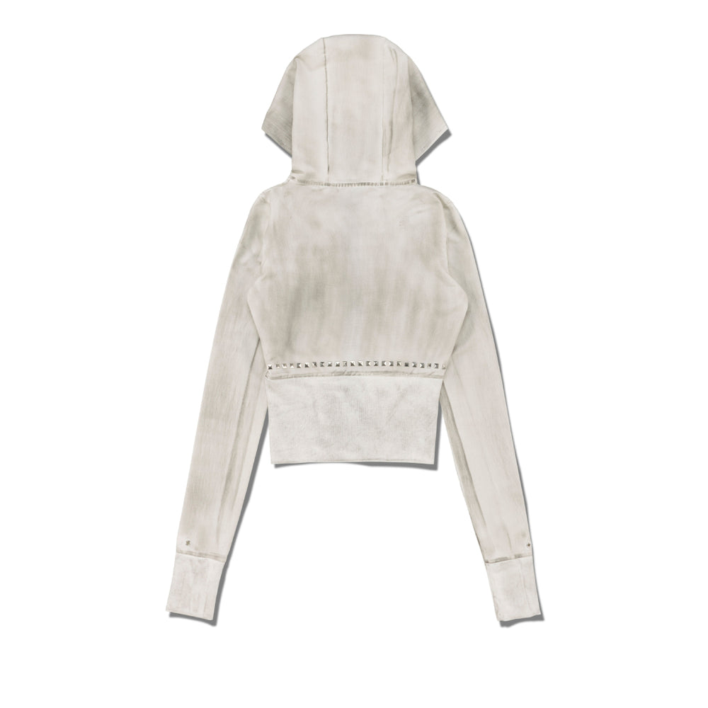 Dirty Washed Zip Hoodie Produced by XG – XGALX OFFICIAL SHOP