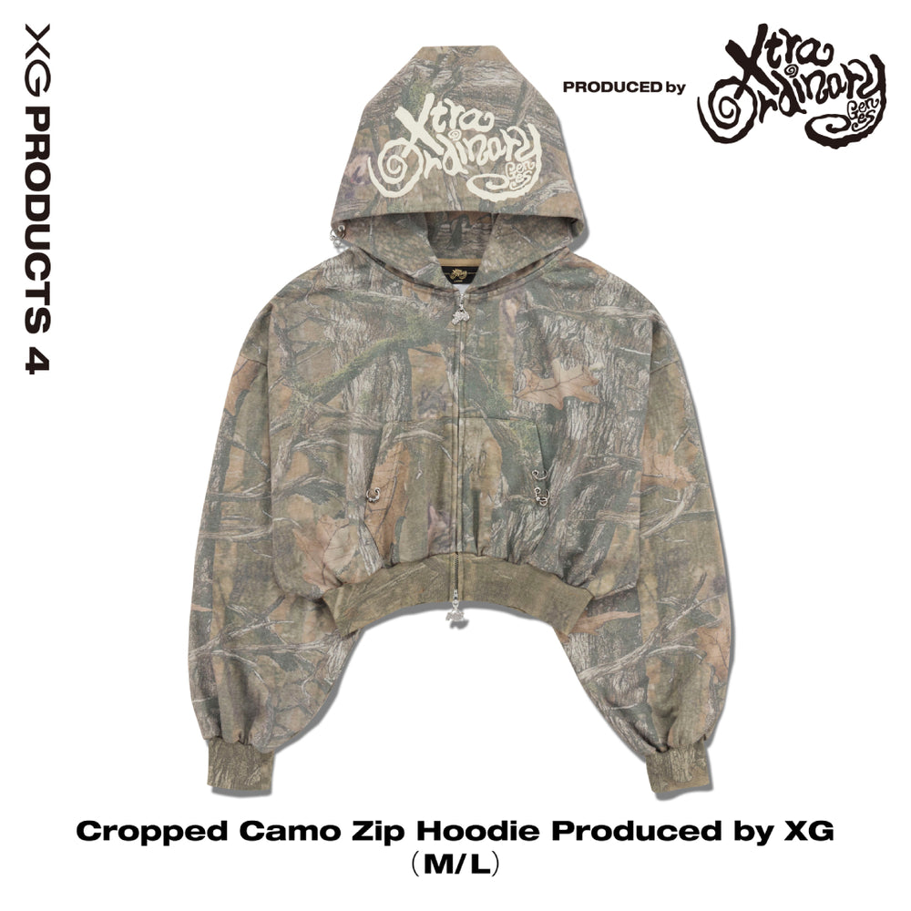 Cropped Camo Zip Hoodie Produced by XG – XGALX OFFICIAL SHOP