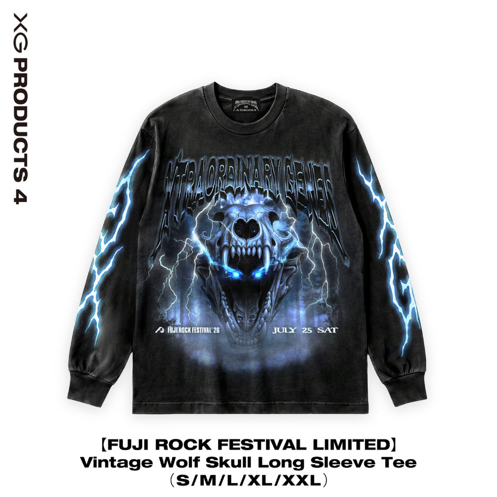 FUJI ROCK FESTIVAL LIMITED】Vintage Wolf Skull Long Sleeve Tee