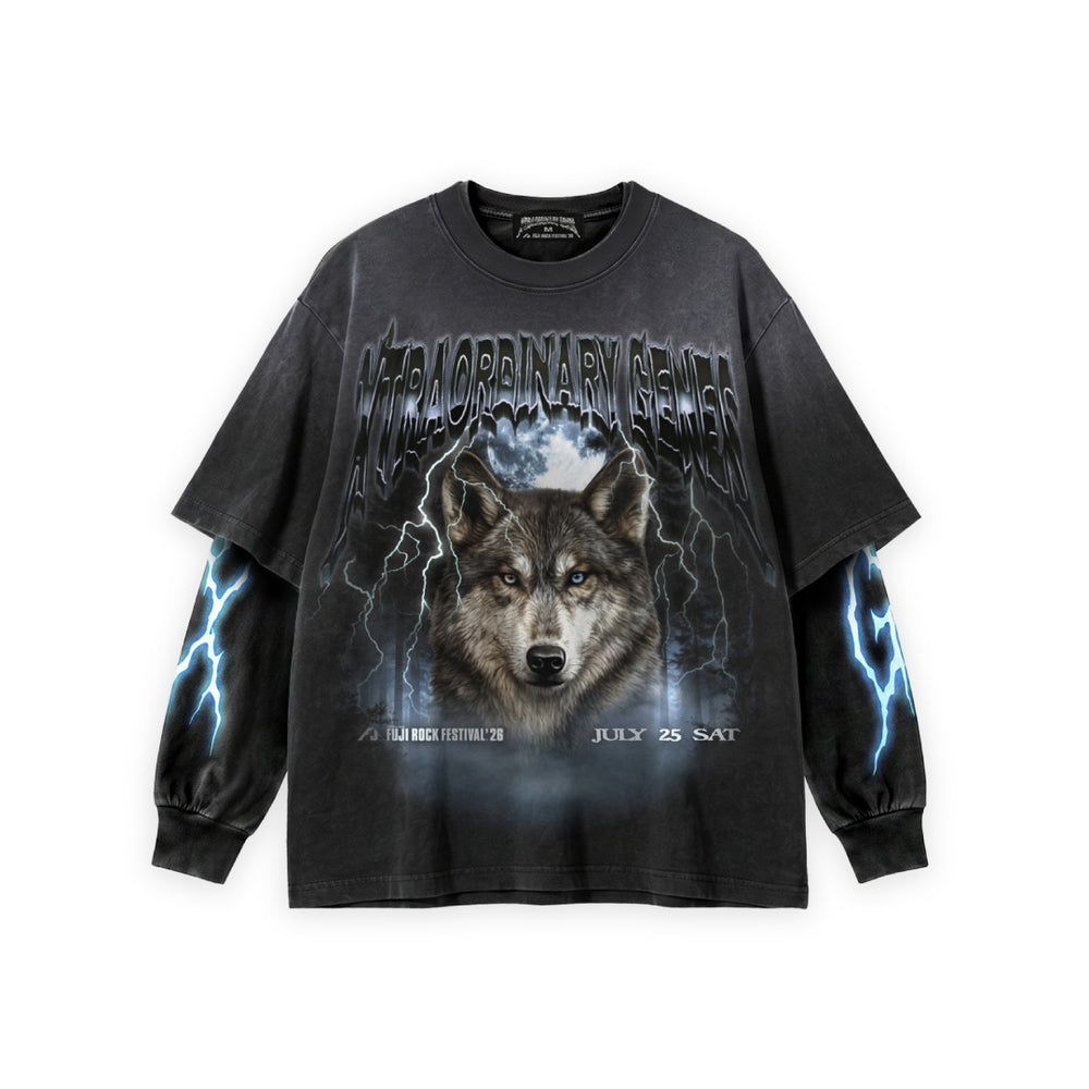 FUJI ROCK FESTIVAL LIMITED】Vintage Wolf Tee / BLACK – XGALX
